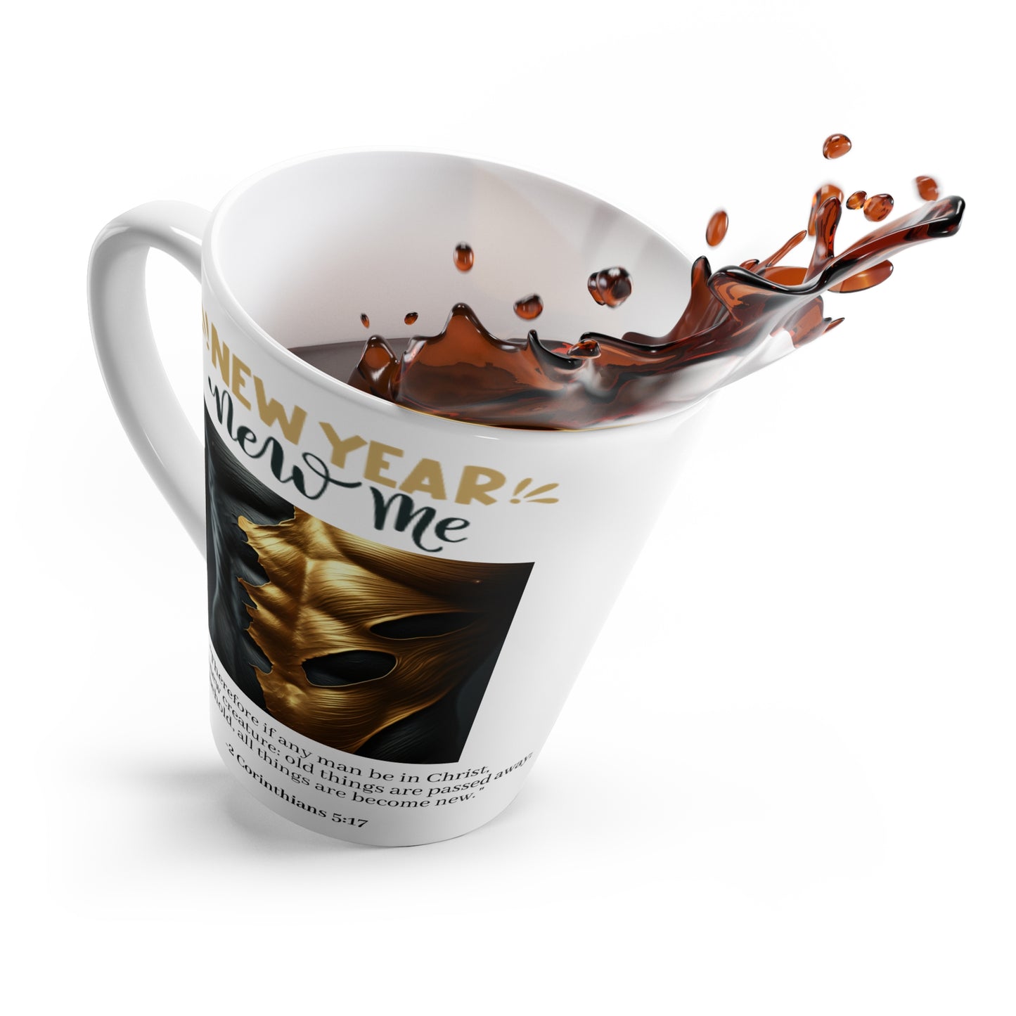 Latte Mug - New Year New Me Bold Design