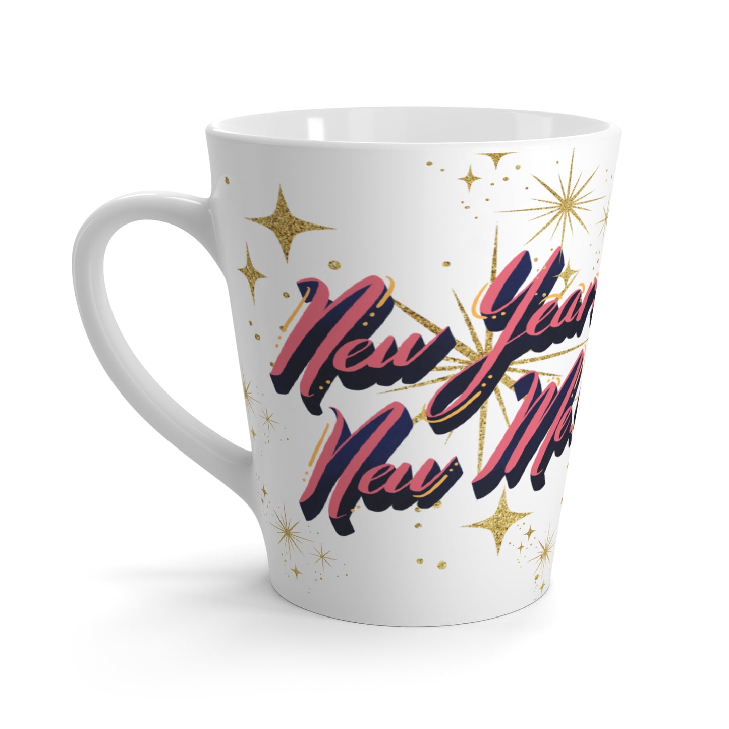 Latte Mug - Sparkle New Year New Me Design