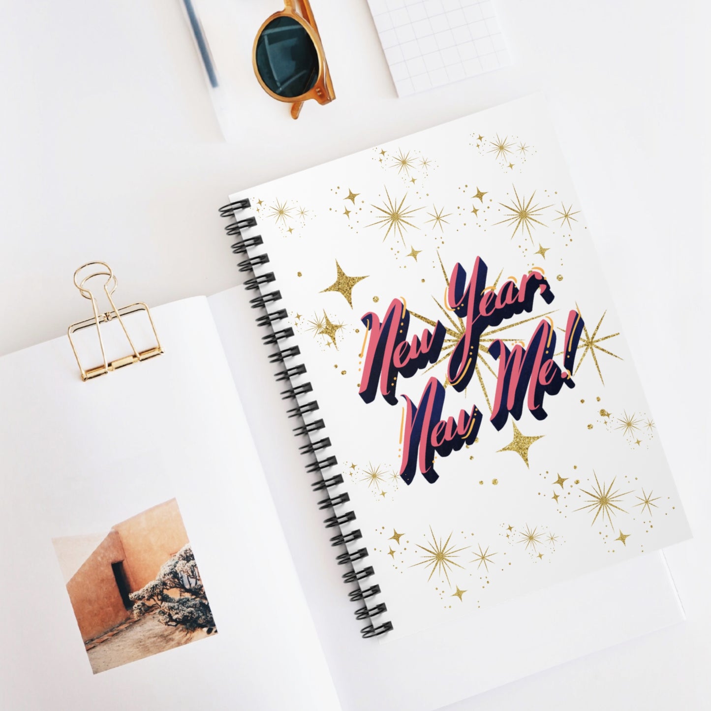 Spiral Notebook - New Year New Me Ruled Line Journal