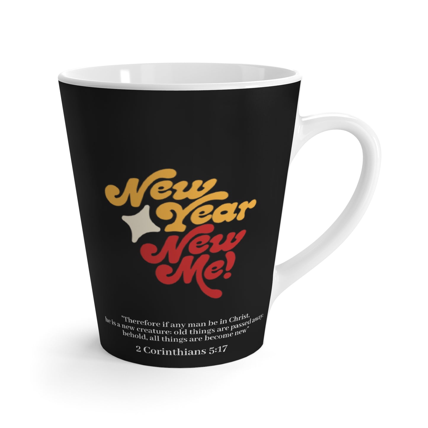 Latte Mug - Bold New Year New Me Mug for Coffee Lovers and Motivation Seekers