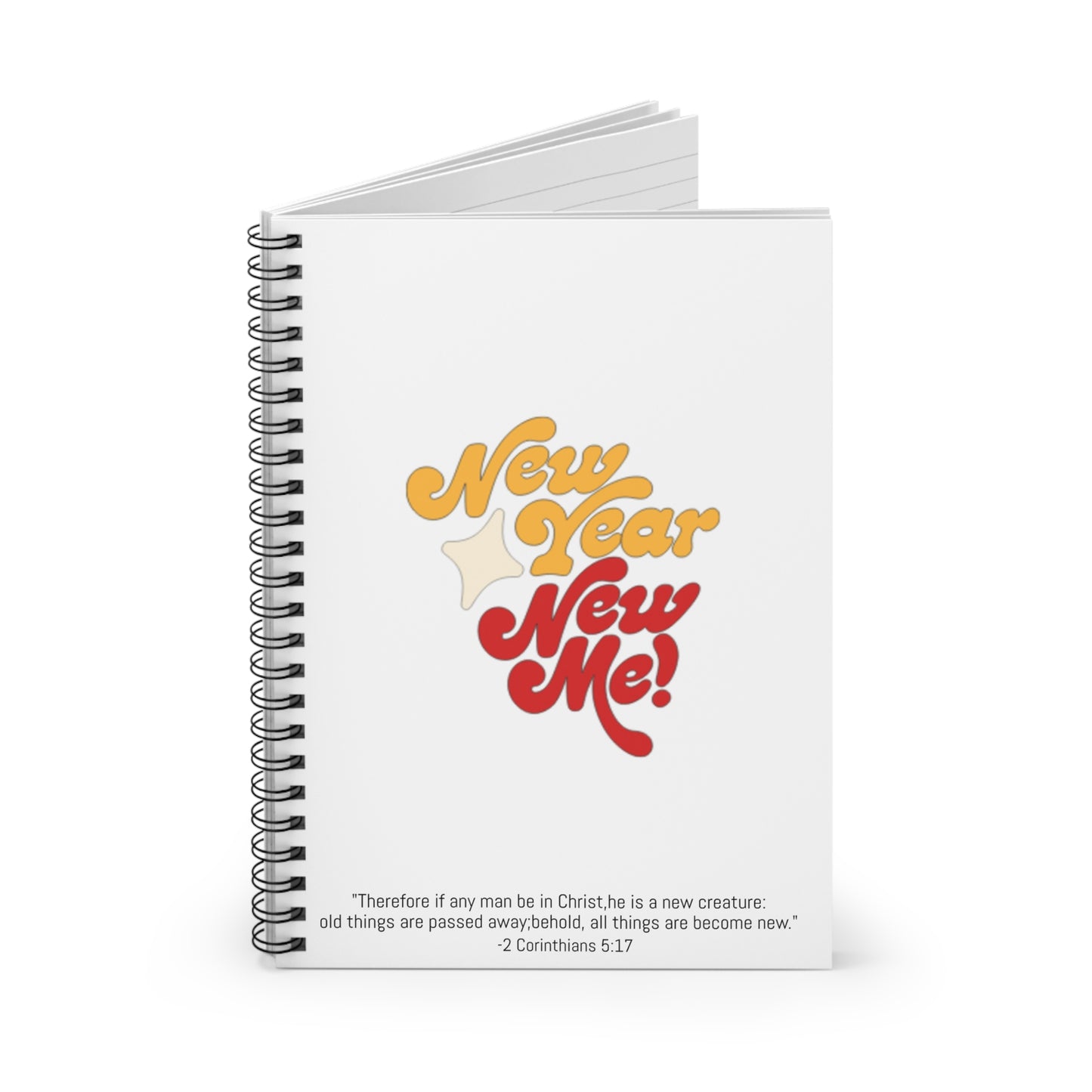 Spiral Notebook - New Year New Me Ruled Line Journal