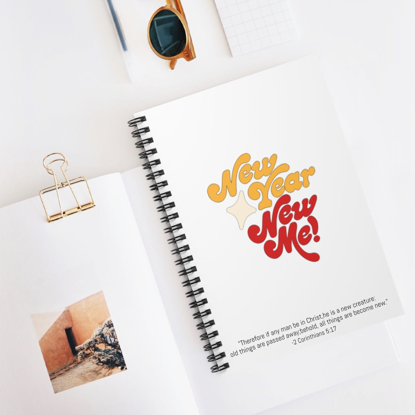 Spiral Notebook - New Year New Me Ruled Line Journal