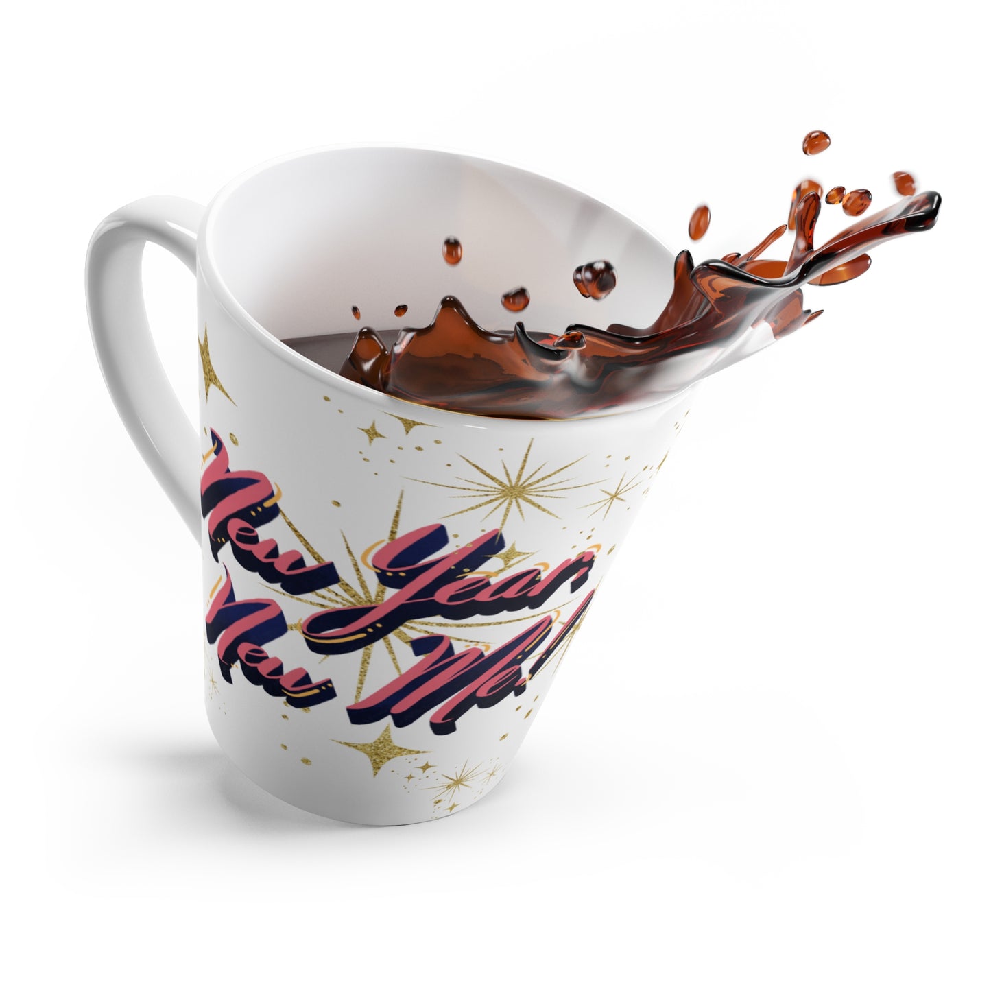 Latte Mug - Sparkle New Year New Me Design