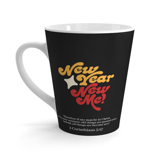 Latte Mug - Bold New Year New Me Mug for Coffee Lovers and Motivation Seekers